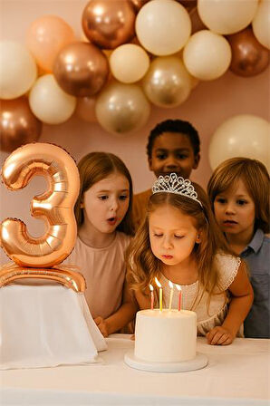 Folyo Rakam 3 rosegold AYAKLI 32 İNÇ