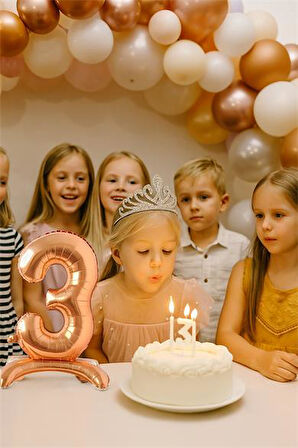 Folyo Rakam 3 rosegold AYAKLI 32 İNÇ