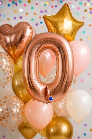Folyo Rakam 0 Rosegold 102 Cm İKM-GRABO
