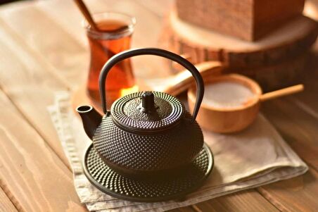 Bambum Linden Sümbül Döküm Demlik 300 ml Siyah T0081