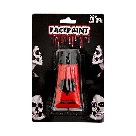 Halloween Cadılar Bayr Kırmızı Yüz Boyası Tüp 50ml