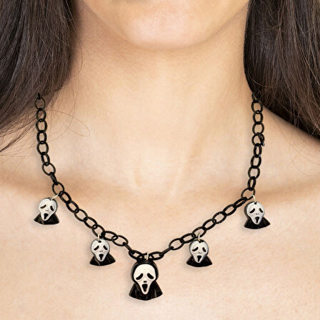 Halloween Cadılar Bayr Korkunç Kolye Çığlık 50cm 