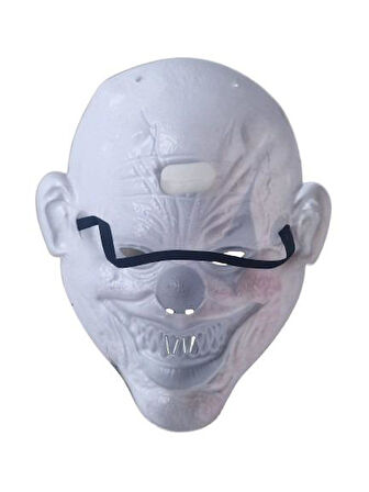 Halloween Cadılar Bayramı Maske Testere Diş Burun Kırmızı Göz Yeşil Palyaço Korku Maskesi