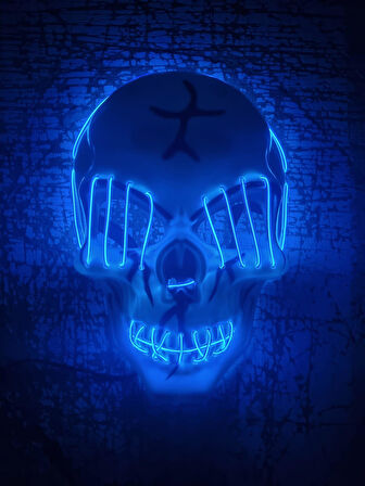 Halloween Maske Kuru kafa Işıklı Laciver Teller 