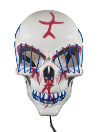 Halloween Maske Kuru kafa Işıklı Laciver Teller 