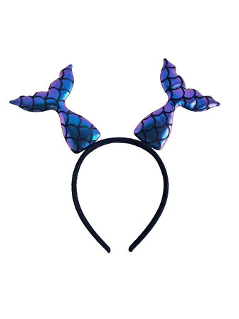 Mor-Mavi Renk Yansımalı Deniz Kızı Kuyruğu Taç