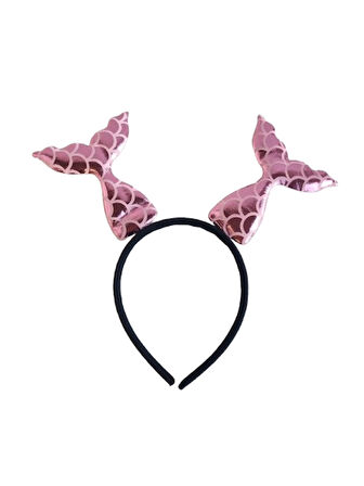 Pembe Renk Yansımalı Deniz Kızı Kuyruğu Taç