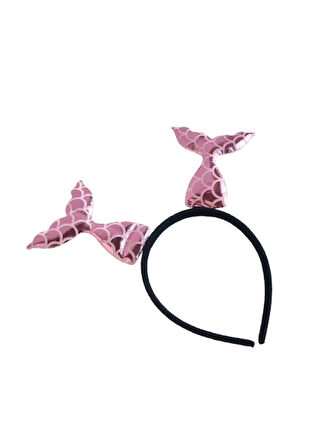 Pembe Renk Yansımalı Deniz Kızı Kuyruğu Taç