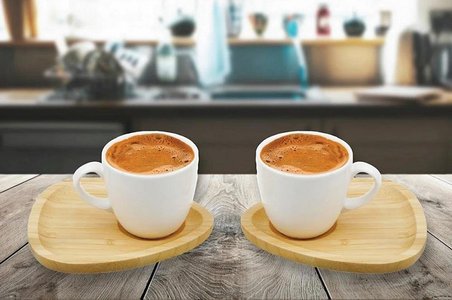 Bambum Cello 2 Kişilik Kahve Fincan Takımı Üçgen Altlıklı B4243