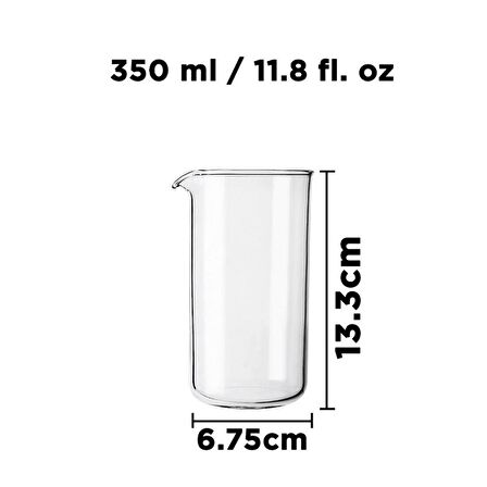 Fünke French Press Yedek Cam 350ml 322100