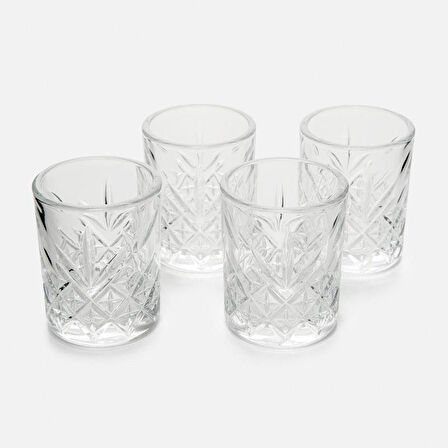 Paşabahçe 52780 Timeless VBlok Kahve Yanı Ve Shot Bardağı 4'lü 62 Cc
