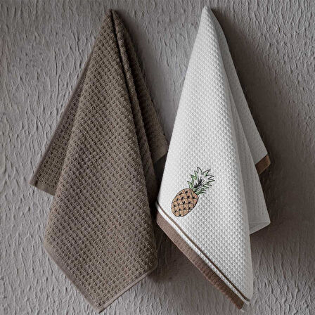 Maxstyle Mutfak Havlusu Pamuk Ananas Desenli 2 Parça 40x60cm