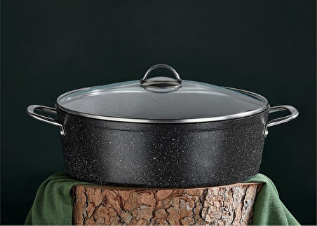 Oms Gastro Granit Karnıyarık Tencere 34x9,5cm 3313