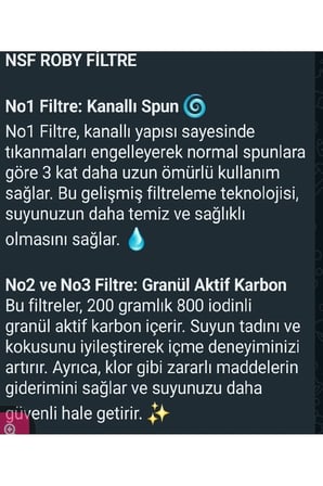 Yüksek Performanslı Su Arıtma 5 li Filtre Seti Tam Set
