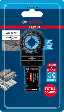 Professional 1x EXPERT MetalMax AIZ 20 AIT Daldırmalı Testere Bıçakları (Çelik, Paslanmaz çelik, Genişlik 20 mm, Aksesuar Çok Fonksiyonlu Makine)