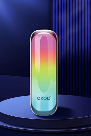 Okop Bluetooth Hoparlör RGB ışıklı taşınabilir mini ses bombası radyo özellikli KP-558
