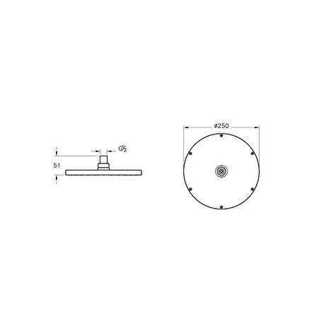 VitrA Origin Tepe Duş Başlığı A45638 Krom