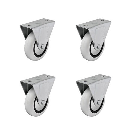 Hts 355- Sabit Tablalı Mobilya Tekeri Tekerlek Çap : 74 Mm 4 Ad.