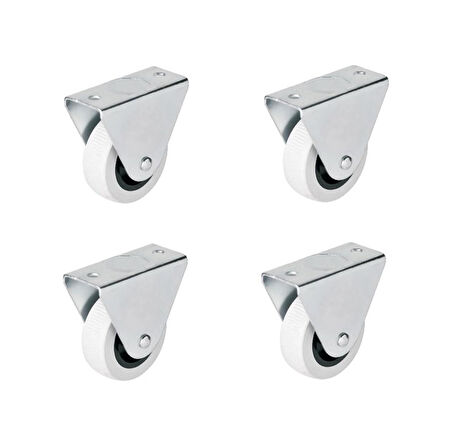 Hts 105- Sabit Tablalı Mobilya Tekeri Çap : 50 Mm  4 Ad.