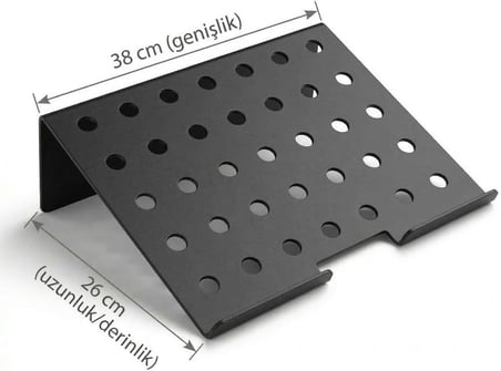 Orret Home Metal Laptop Standı MacBook Laptop Standı Dizüstü Bilgisayar Yükseltici Stand Notebook Standı Soğutmalı Ergonomik Laptop Yükseltici Masaüstü Stand (Siyah)