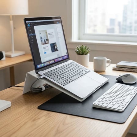 Orret Home Metal Laptop Standı MacBook Laptop Standı Dizüstü Bilgisayar Yükseltici Stand Notebook Standı Soğutmalı Ergonomik Laptop Yükseltici Masaüstü Stand (Siyah)