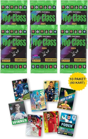 Hediyecik Panini Fifa Top Class 2024 Futbolcu Kartları 10 Paket (80 Kart)