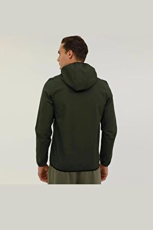 Lumberjack Erkek Haki Basic Softshell Kapşonlu Ceket VO101398602