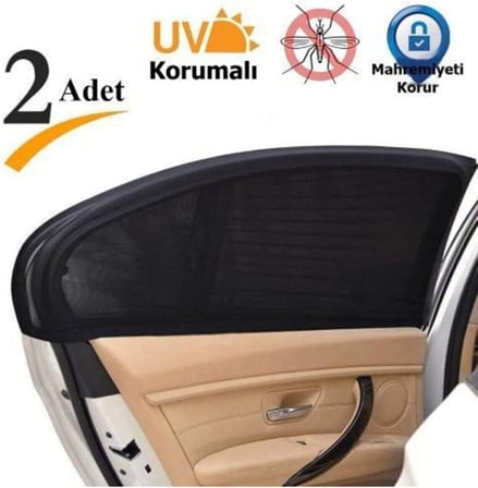 Oto Yan Cam Güneşlik Anne Bebek Emzirme Araba Kapı Camı Perdesi Çocuk Koruyucu Araba Sineklik Örtüsü Güneşlik 2 Adet