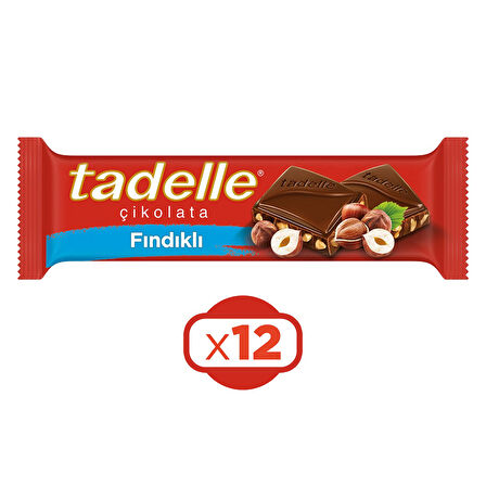 Tadelle Fındıklı Tablet Çikolata 30 gr x 12 Adet