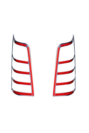 Citroen Berlingo Krom Stop Çerçeve 2 Parça 1996-2008 Paslanmaz Çelik