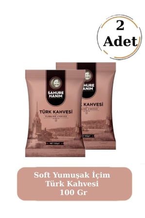Premium Taze Öğütülmüş Bol Köpüklü Soft Yumuşak İçim Türk Kahvesi 100 Gr 2'li