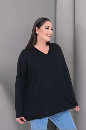 Çima Dikişli Cepli Bluz