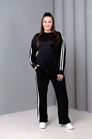 Önü Taş Baskılı Yanı Şeritli Takım