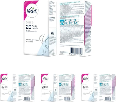 Pure Hipoalerjenik Yüz için Parfümsüz Sir Ağda Bandı (1 x 20 Adet)