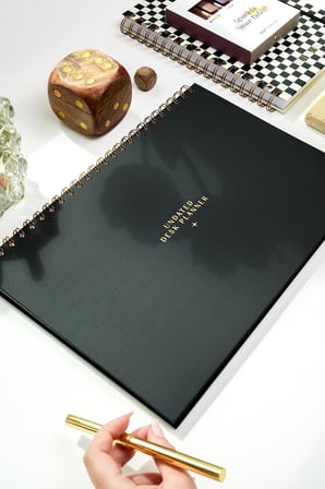 Süresiz Haftalık Masaüstü Planlayıcı 12 Aylık Undated Desk Planner Siyah