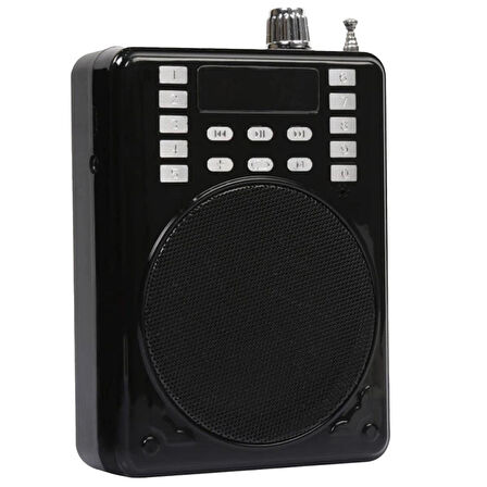 KTX-1601 Mikrofonlu Fm Destekli Rehber Öğretmen Amfisi Usb/tf/aux Fm Destekli Hoparlör