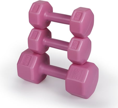 PSSPOR 3 Set Pembe Renk Dambıl Seti (2 Adet 1KG - 2 Adet 2KG - 2 Adet 3KG Gönderim Yapılmaktadır)