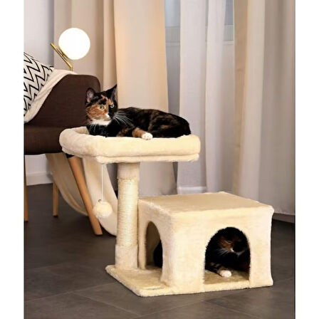 Reyo Pet Komfor Stepli Yuvalı Kedi Tırmalaması Beyaz