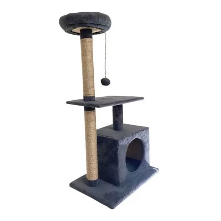Reyo Pet Kedi Tırmalama Ve Oyun Evi Platformu Antrasit
