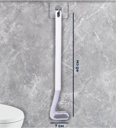 Temizlik Fırçası Silikon Golf Tasarım Wc Banyo Mutfak Klozet Temizleme Uzun Saplı Askılı Fırça