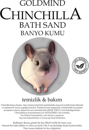 Chinchilla - Hamster Banyo Kumu, Kemirgen Kumu (2, Kilogram)