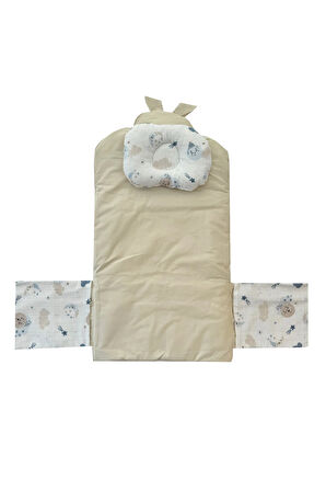 Müslin Ay Desen Süpriz Altaçmalı Çanta - Altaçma Minderi - Alt değiştirme