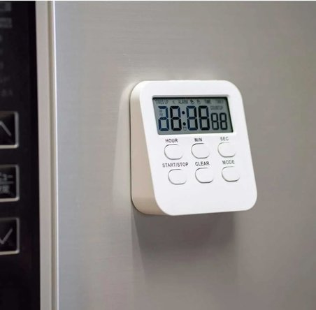 MR Alarmlı Dijital Öğrenci Sınav Masa Kronometresi – 24 Saat Geri Sayım Timer, 2 Kademeli Alarm, LCD Ekranlı (PEMBE)