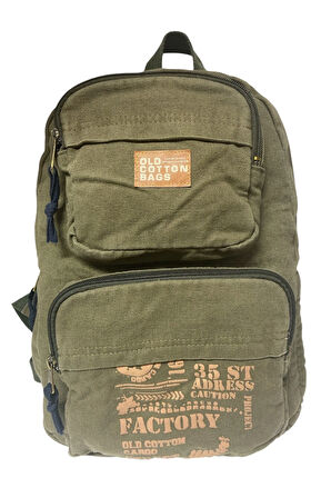 Kaliteli Tek Bölmeli Vintage Disayn Günlük Sırt Gezi Okul Seyahat Çantası Jannie Bag 27 cm x 40 cm