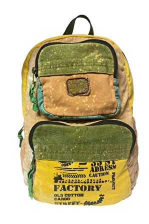 Kaliteli Tek Bölmeli Vintage Disayn Günlük Sırt Gezi Okul Seyahat Çantası Jannie Bag 27 cm x 40 cm