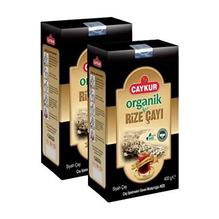 Çaykur Rize Organik Dökme Siyah Çay 2x400 gr 