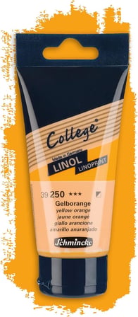 : Kolej Linol: Linoprint Mürekkep: 75ml: Sarı Turuncu