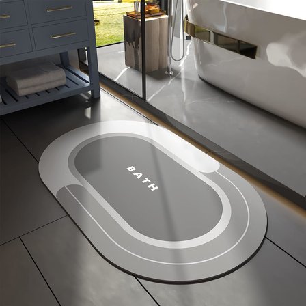 Banyo Paspası - Süper Emici Kaymaz Hızlı Kuruyan Lekeye Dayanıklı Halı - Dış Mekan Küvet Duş Odası için Kolay Bakım 58 cm