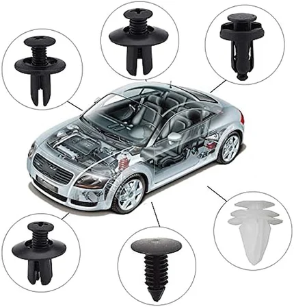 6 Boyutu 100 Adet Oto Fastener Klip Tampon Kapı Pervazı Tutucu Raptiye Seti