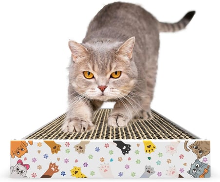 ATA HOME Tırmata Doğal Düz Ondüle Karton Kedi Tırmalaması Kedi Tırmalama Tahtası Kartonu 47X17 Cm Kahverengi